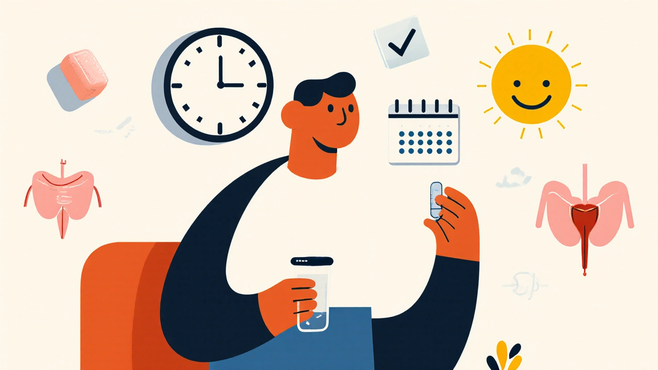 Paziente che assume amoxicillina, beve acqua e segna miglioramento.