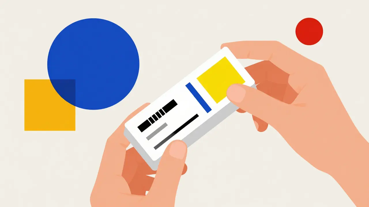 Forme geometriche che rappresentano l'esame dettagliato delle medicine.