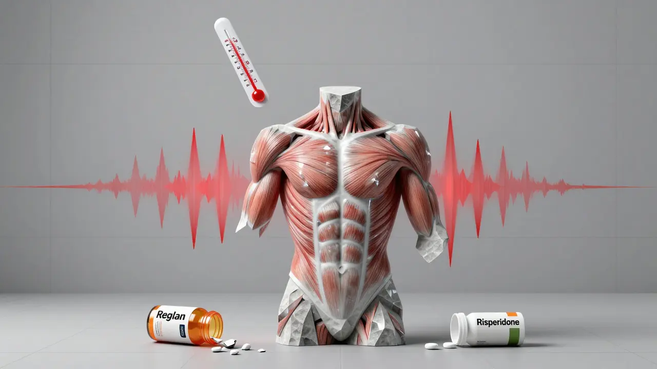 Torso rigido con muscoli cristallini e temperatura in aumento, in stile Bauhaus.