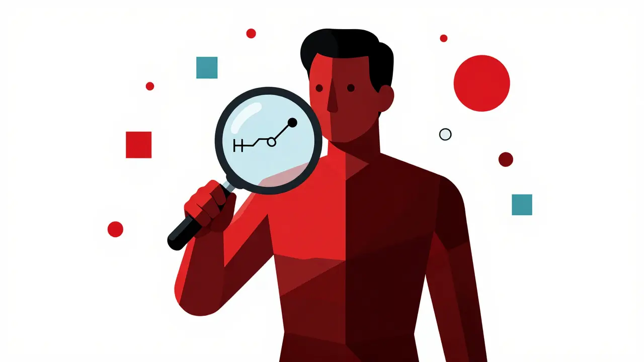 Silhouette umana stilizzata Bauhaus che simboleggia la medicina di precisione.