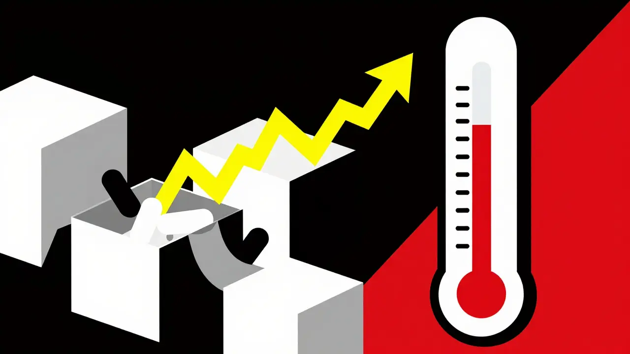 Illustrazione Bauhaus che mostra il rischio di calore sui farmaci spediti