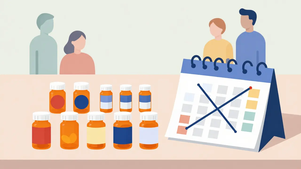 Organizzazione farmaci a casa con ordine geometrico