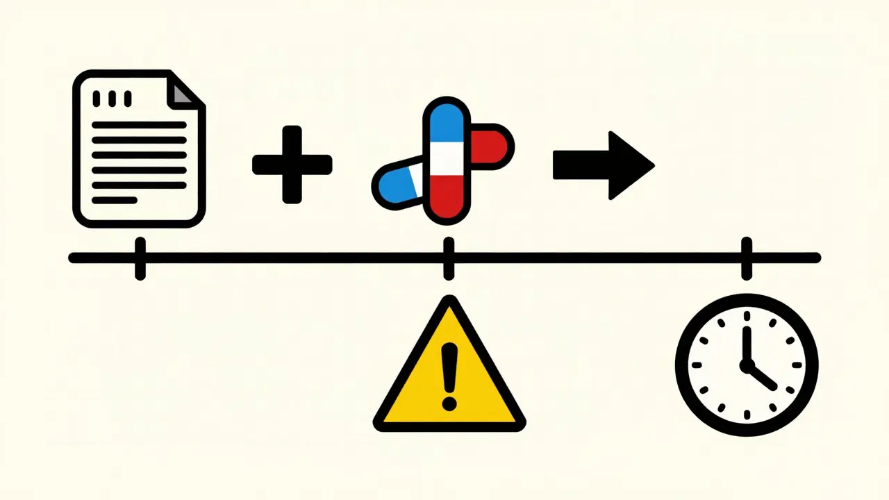 Icone geometriche Bauhaus mostrano le fasi critiche degli errori medici